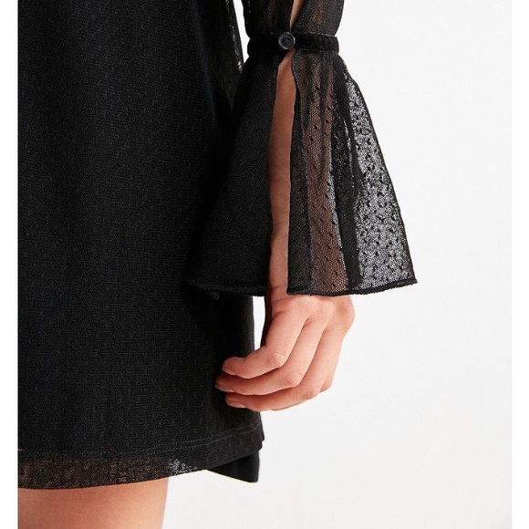 Kimchi Blue Ruffle Mock-Neck Mesh Dress - Picture 4 of 5